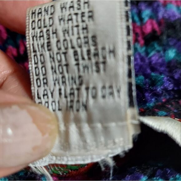 Vintage Cozy Chenille Oversized Crop Sweater Size L Reference Point - Picture 10 of 11